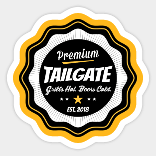 Grills Hot. Beers Cold. : Premium Tailgate Sticker